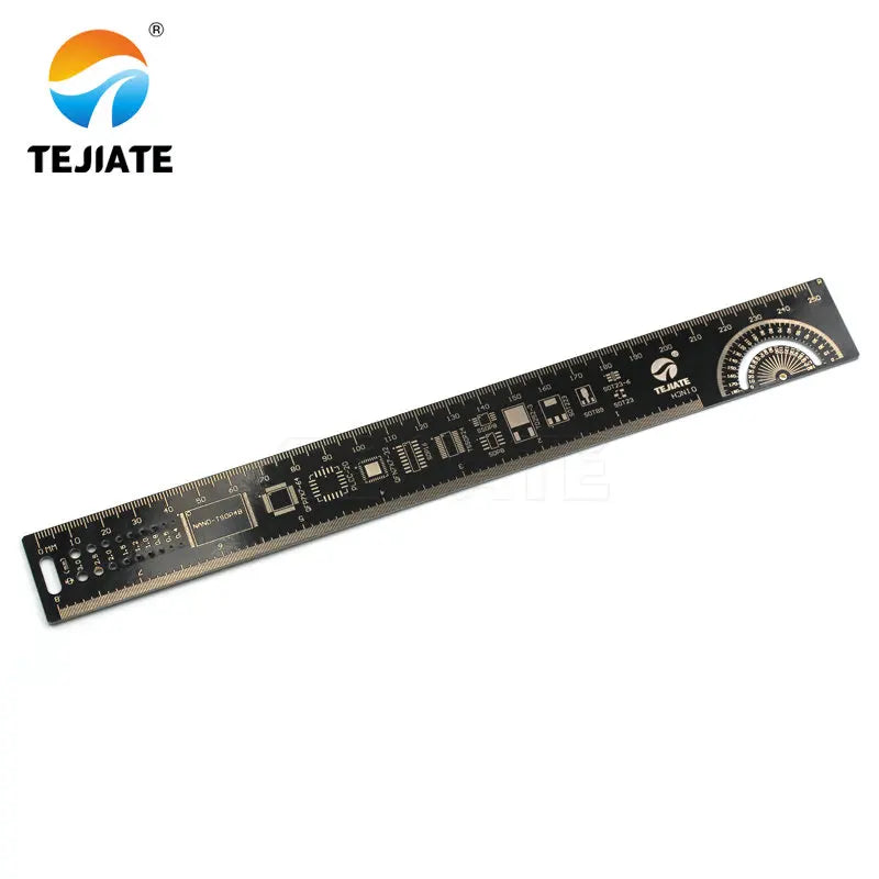 1Set 15cm 20cm 25cm Multifunctional PCB Ruler Measuring Tool Resistor Capacitor Chip IC SMD Diode Transistor Package 180 Degrees