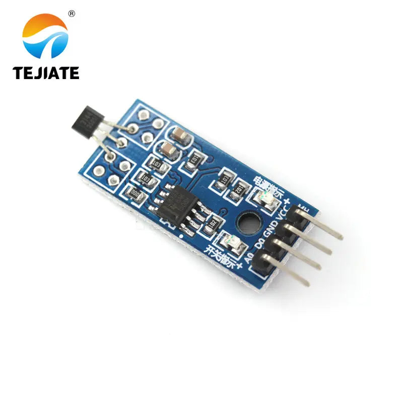 1PCS Hall Sensors Module A3144E 4pin Hall Switch Speed Magnetic Swiches Speed Counting Sensor Module Smart Car TEJIATE