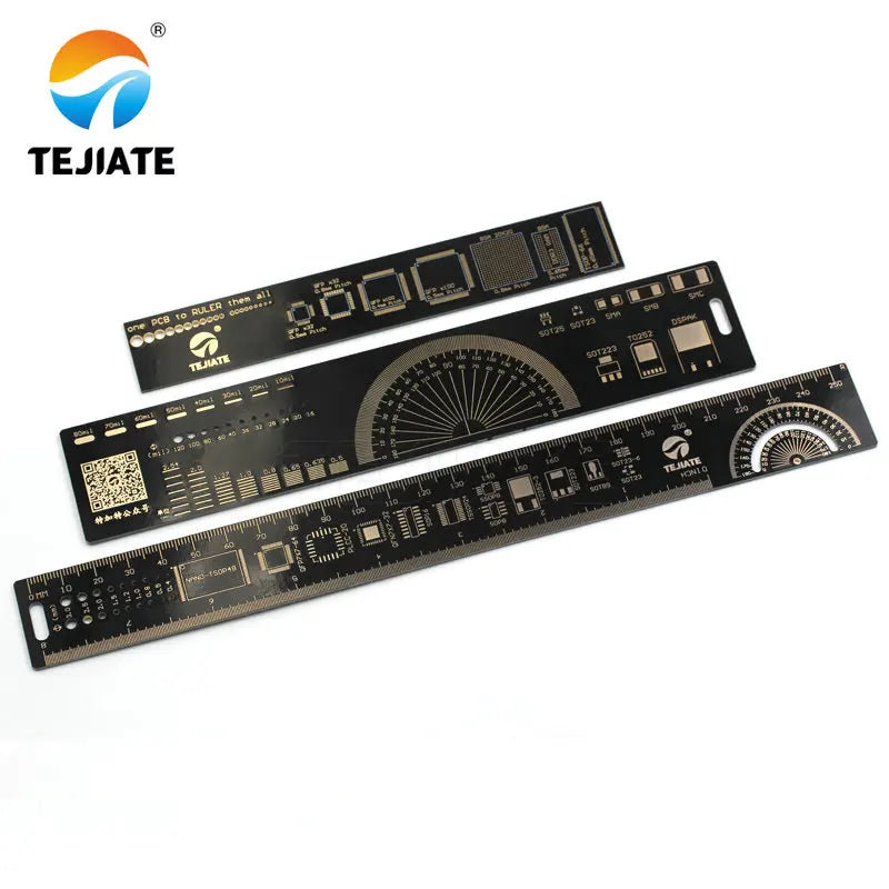 1Set 15cm 20cm 25cm Multifunctional PCB Ruler Measuring Tool Resistor Capacitor Chip IC SMD Diode Transistor Package 180 Degrees