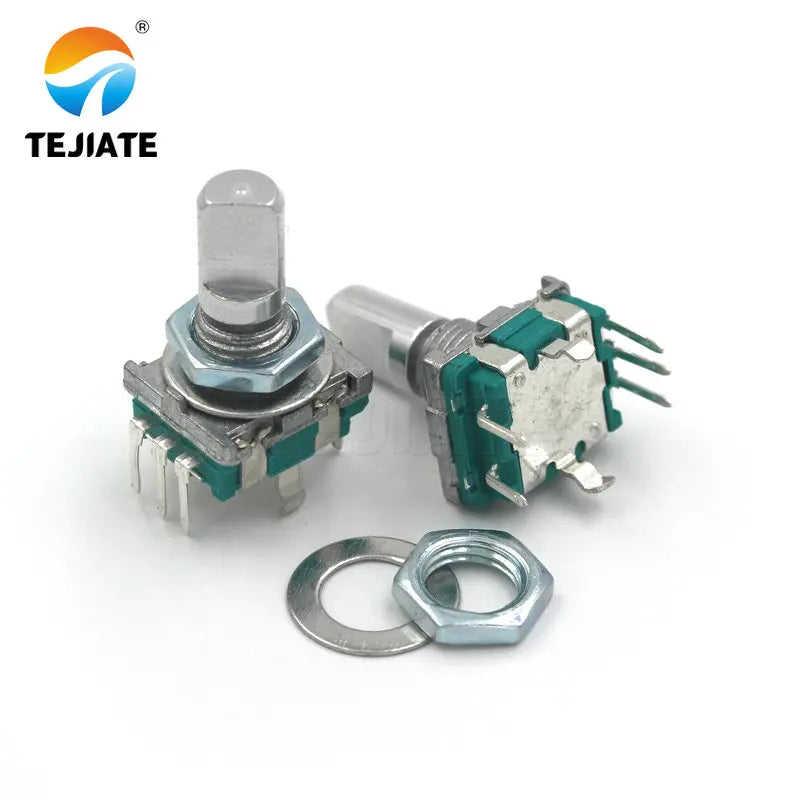 10PCS Half / Plum axis rotary encoder, handle length 15mm / 20mm code switch/ EC11 / digital potentiometer with switch 5Pin