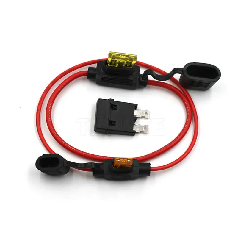 1pcs Waterproof Auto Inline Mini In-Line Fuse Holder Small Waterproof Harness Seat With Line Fuse Box 30CM Medium, please