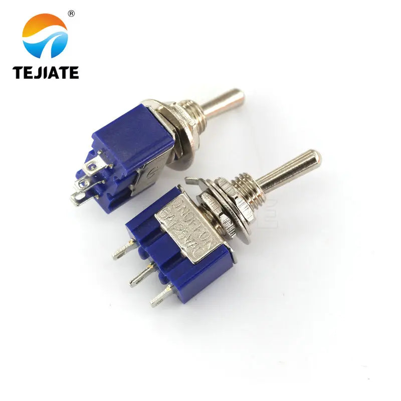 5pcs/lot Mini MTS-103 3-Pin SP3T ON-OFF-ON 6A 125V 3A250VAC Toggle Switches Good Quality