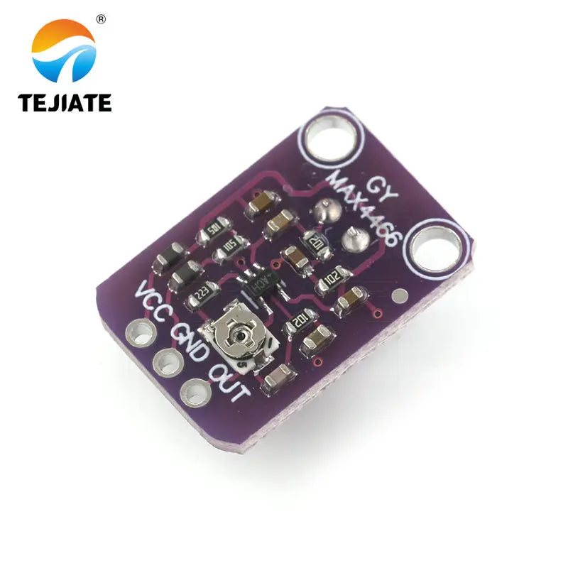 GY-MAX4466 Electret Microphone Amplifier MAX4466 Adjustable Amplifier Module Gain OUT GND VCC Amplifier Board 2.4-5V
