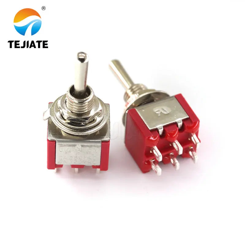 5pcs Mini 3 Positions 6Pin Toggle Switch MTS-223 Dual Reset Power Switch Automatic Return Toggle Switch AC 250V 2A/ AC 5A 120V