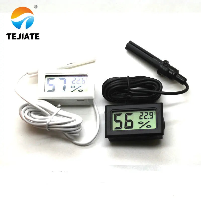 White/Black Mini Digital Thermometer Hygrometer Temperature Humidity Moisture Sensor Meter Thermal Tester Detector 1.5M