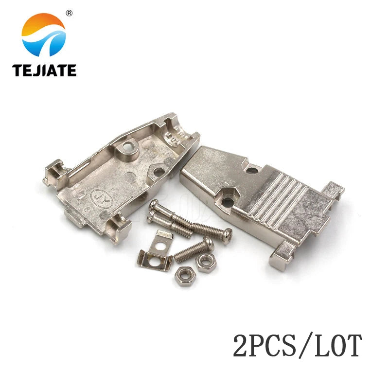 5pcs RS232 DB9 9 Pin Solder Connector DB9 Female Male Serial Port Plastic Potection Shell Cover For VGA Connectors
