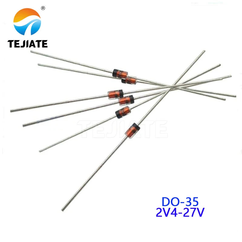 100PCS 1/2W Zener diode BZX55C 0.5W  2V4 3V0 3V3  4V3 4V7 5V1 5V6 6V2 8V2 9V1 11 12 13-27V
