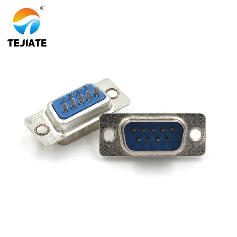 5pcs RS232 DB9 9 Pin Solder Connector DB9 Female Male Serial Port Plastic Potection Shell Cover For VGA Connectors