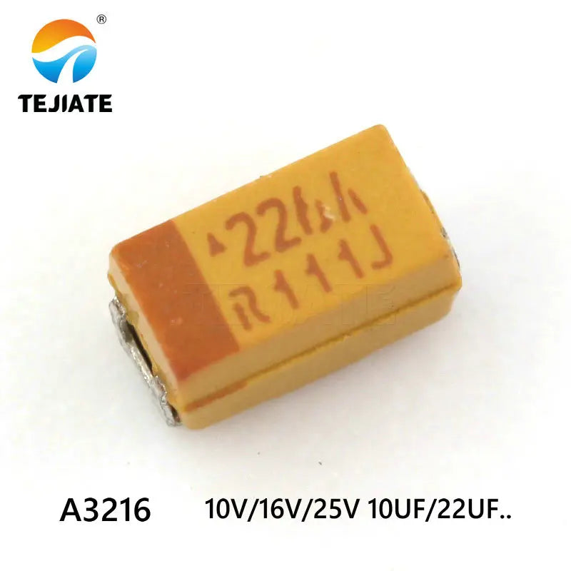 20PCS Tantalum capacitor type A 3216 patch 25V 16V 10V 10uF 1uF 106 2.2UF 3.3UF 4.7UF 22UF 1206