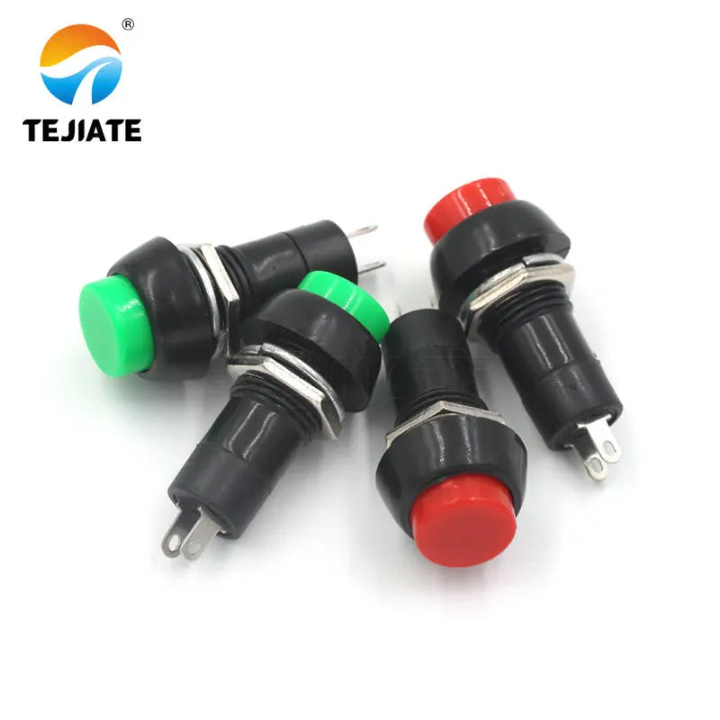 5 pcs/lot PBS-11A B 12mm Self-locking 250V 3A Push Button Switch Round Switch Bouton Poussoir Metal Lockless Reset Interrupteur