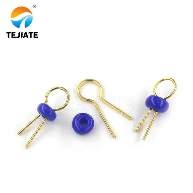 20PCS PCB Board Test Beads Points Gold Plated Ceramic Loop Circuit Test Needle Test Ring White Black Red Blue PCB points