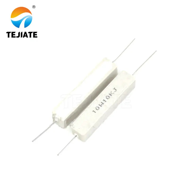 10pcs 10W Cement resistance resistor 1 2 5 8 10 15 20 25 100 ohm 1R 2R 5R 8R 10R 15R 20R 25R 100R 1k 2k 10k