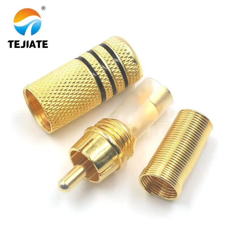 1PCS Lotus Female Plug RCA Lotus Female Socket Welding Type Audio Amplifier Gold Plated Red/Black