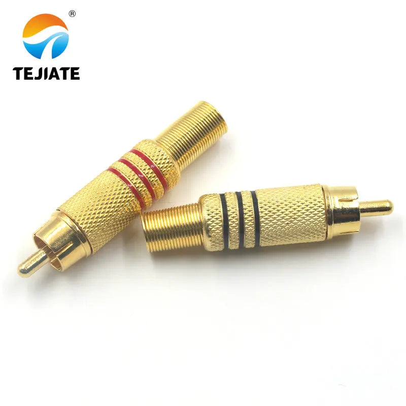 1PCS Lotus Female Plug RCA Lotus Female Socket Welding Type Audio Amplifier Gold Plated Red/Black