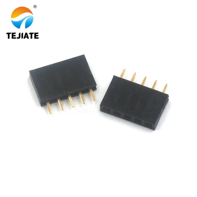 Single Row Female Header Row Female Base Pin Socket 1*2/3/4/5/6/7/8/10/12/16/20/40P Spacing 2.54MM Straight/Bent Pin
