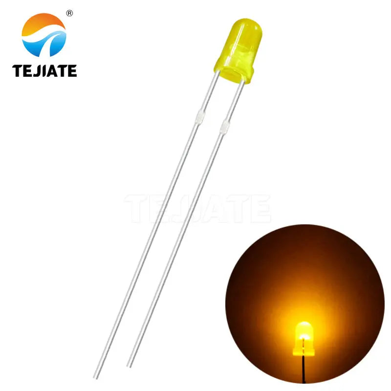 5Colors*20PCS=100PCS / 1Color=100pcs F3 3mm LED Diode Light Assorted Kit Green Blue White Yellow Red COMPONENT DIY kit