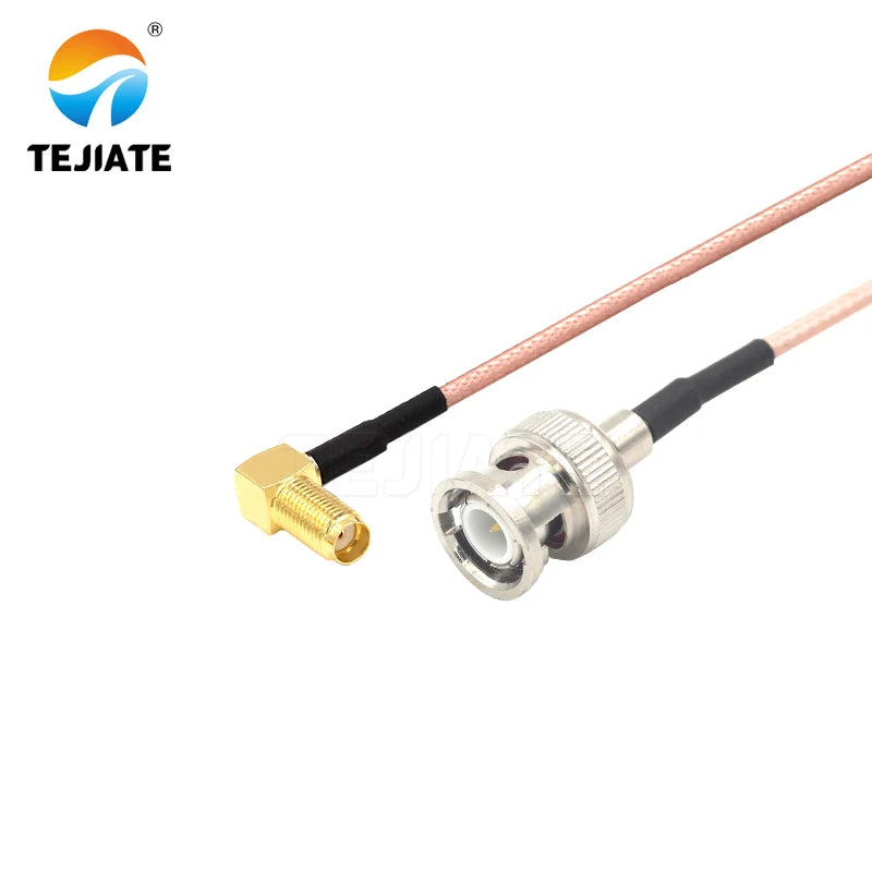 1PCS TEJIATE Adapter Cable BNC To SMA Type BNC-J Convert SMA-KW 8-90CM 1M 1.5M 2M Length Connector RG316 Wire