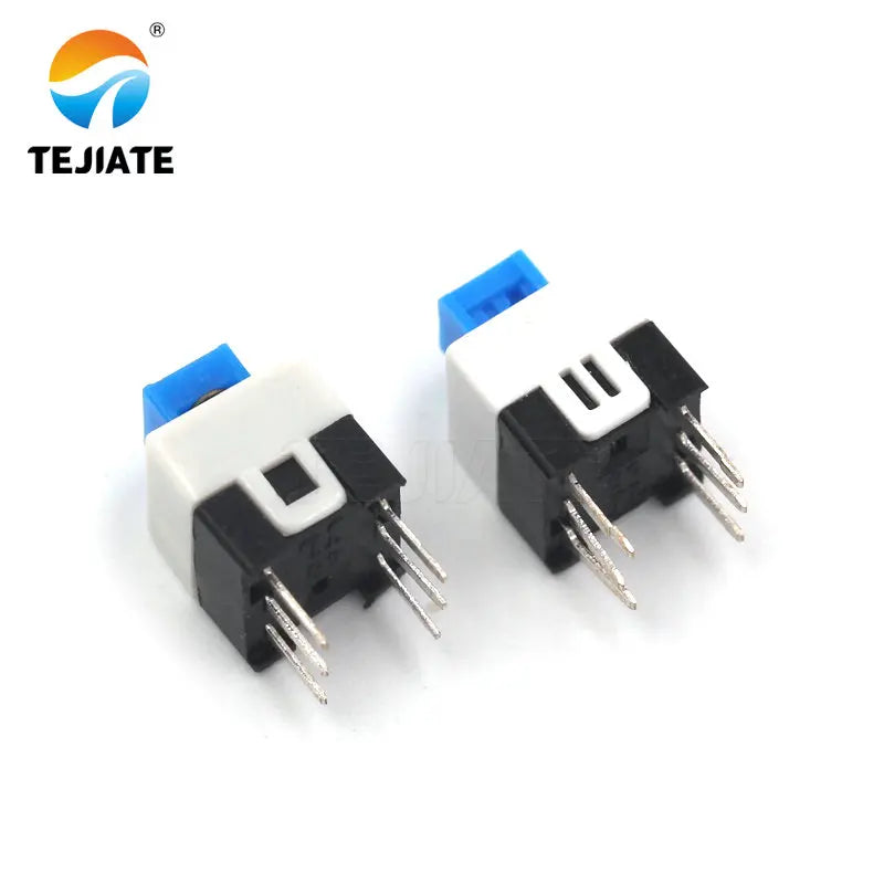 10PCS Button Switch 1/2 Row Needle Key Switch 5.8*5.8 7*7 8*8 8.5*8.5MM Self Locking/No Lock 3/6 Feet Charger Match Electronic