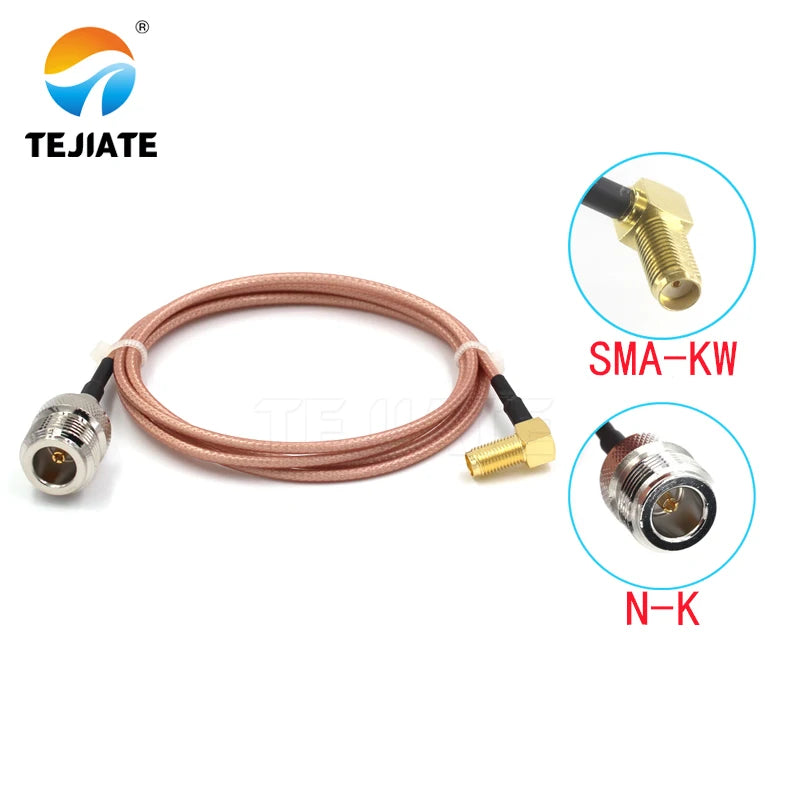 1PCS TEJIATE Adapter Cable N To SMA Type NK Convert SMAKW 8-90CM 1M 1.5M 2M Length Connector RG316 Wire