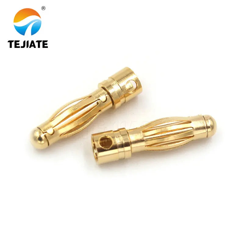 2PCS 2.0 3.5 4.0 5.5MM Banana Plug Aircraft Model 30/45/100A Gold-plated 7U Multi Axis Connector For Electric Model Motor