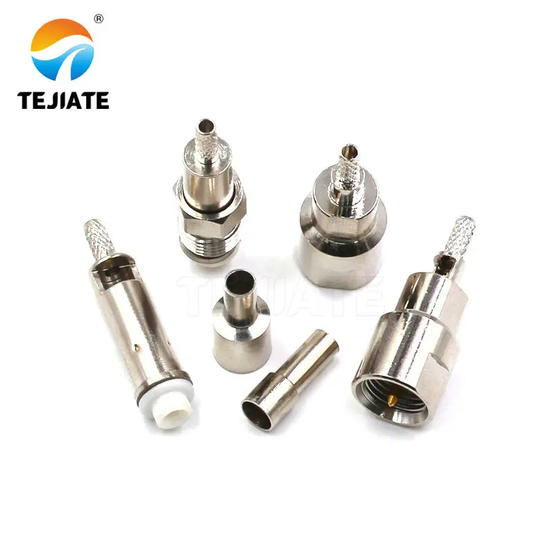 2PCS FEM-J-K-1.5 RF Coaxial Connector FEM Adapter Opening Type No Wired Communication Cable Connector Nickel Plating