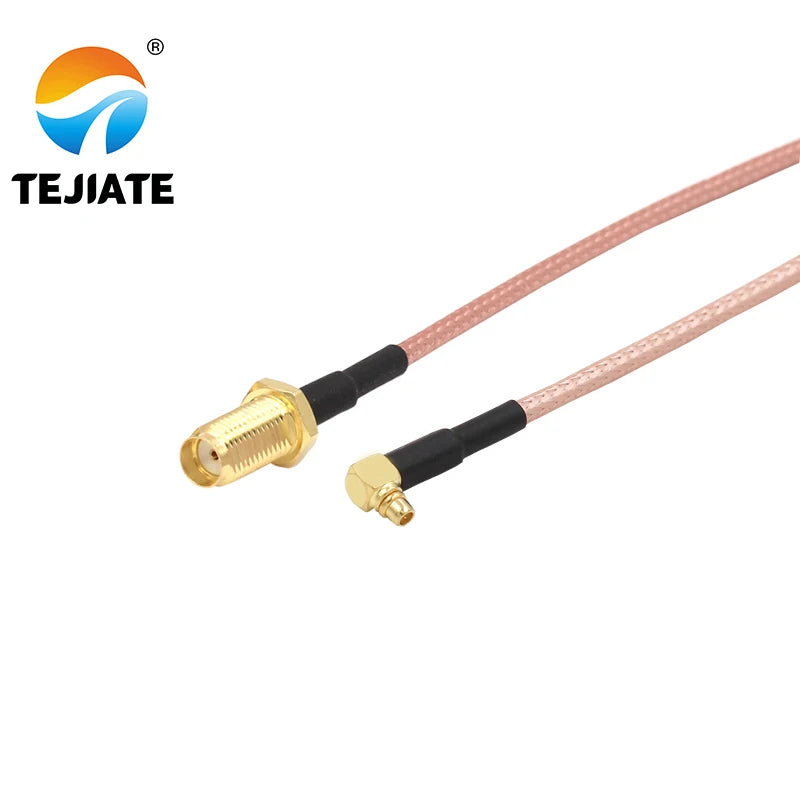 1PCS TEJIATE Adapter Cable MMCX To SMA Type MMCX-JW Convert SMA-KY 8-90CM 1M 1.5M 2M Length Connector RG316 Wire
