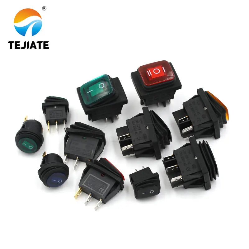 1PCS Toggle Switch KCD4 Ship-type Rocker Switch 4/6 Feet 2/3 Gear Waterproof Boat Shaped High Current Power Microswitch