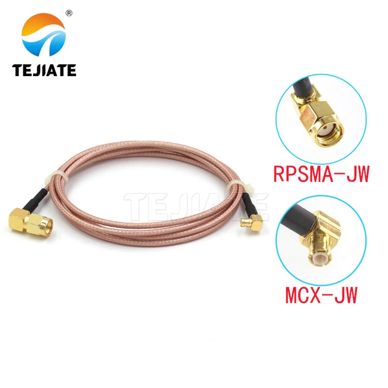 1PCS TEJIATE Adapter Cable MCX To RPSMA Type MCX-JW Convert RPSMA-JW 8-90CM 1M 1.5M 2M Length Connector RG316 Wire