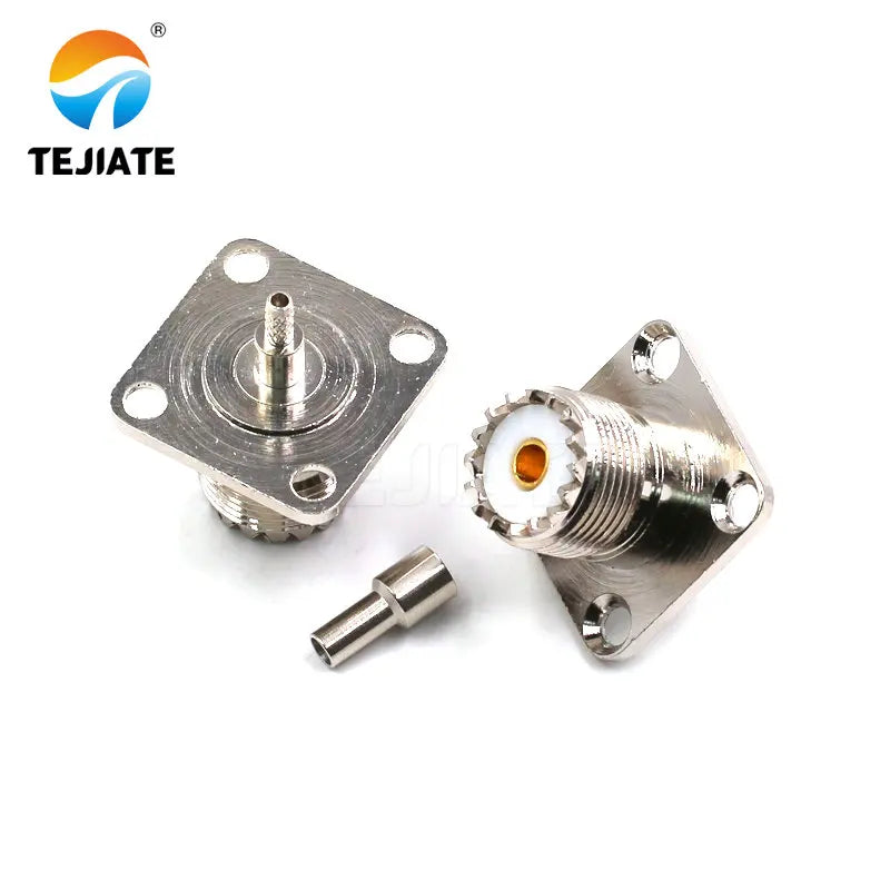 1PCS High Frequency Connector UHF-J/JW/KF 4 Hole Flange Feeder Adapter Electronic Components