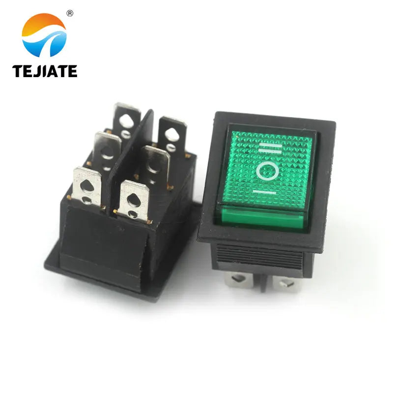 5PCS KCD4 Microswitch Electric Cooker Frying Pan Boat-type Toggle Switch Ship-type Seesaw 4/6 Feet 2/3 Gear Power Button Kit