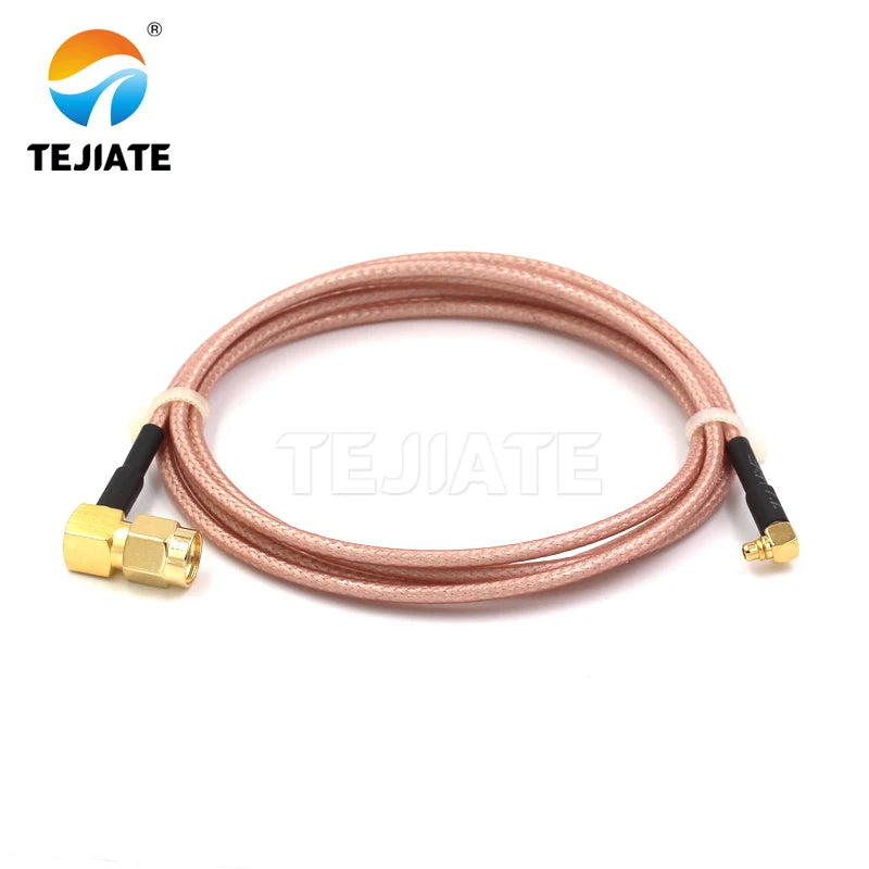 1PCS TEJIATE Adapter Cable MMCX To RPSMA Type MMCX-JW Convert RPSMA-JW 8-90CM 1M 1.5M 2M Length Connector RG316 Wire