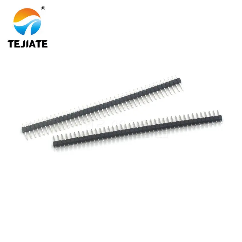 10PCS Single Row 1*40P Straight Pin Iron Foot Spacing 2.54MM Black/White/Blue/Red/Green/Yellow Plastic Connector Kit