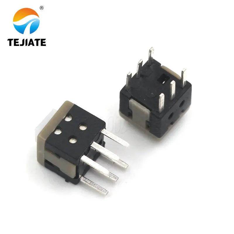 10PCS Button Switch 1/2 Row Needle Key Switch 5.8*5.8 7*7 8*8 8.5*8.5MM Self Locking/No Lock 3/6 Feet Charger Match Electronic