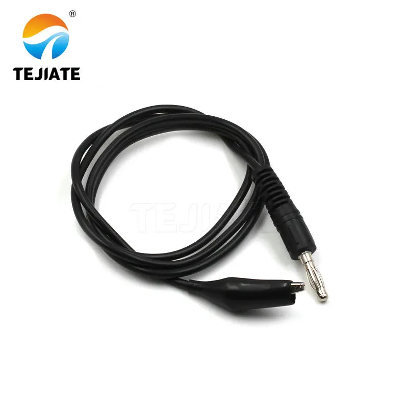 1PCS  4MM Banana Plug To Medium Alligator Clip Line Universal Pen Test line Silica Gel Connector Wire Length 80CM Red/Black