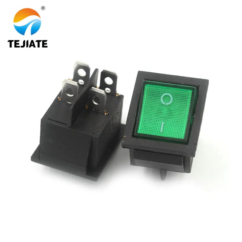 2PCS KCD4 Microswitch Electric Cooker Frying Pan Boat Size Toggle Switch Ship Type Seesaw 4/6 Feet 2/3 Gear Power Button Kit