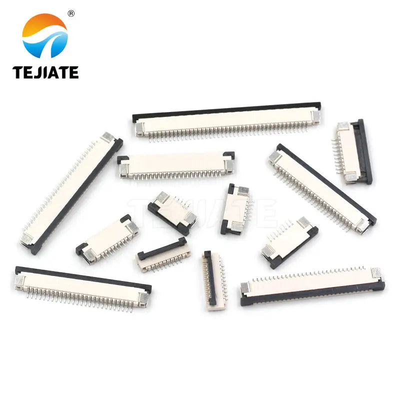 10PCS FFC/FPC Connector Flat Cable Socket 1.0MM Adapter 4/5/6/8/9/10/12/14/15P Down Drawer Type Plug Kit