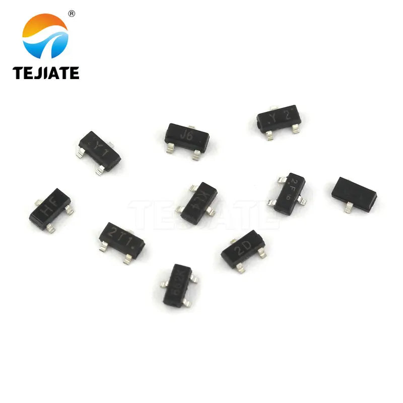 50PCS SMT S8050 SS8550/BAT54S printed J3Y NPN power transistor package SOT-23 S9013/MMBT5401/MMBT2907/BC846B/222A