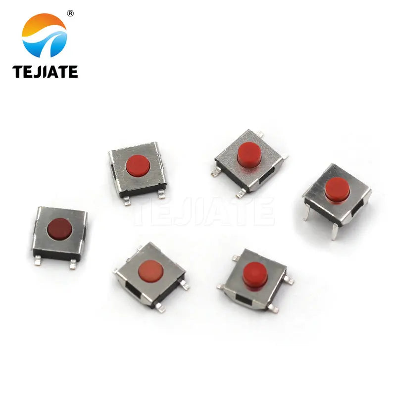 50PCS Key-switch 6x6x2.5/2.7/3.1/3.4/3.7MM Push-button Microswitch 4/5 Feet Paster/vertical Type