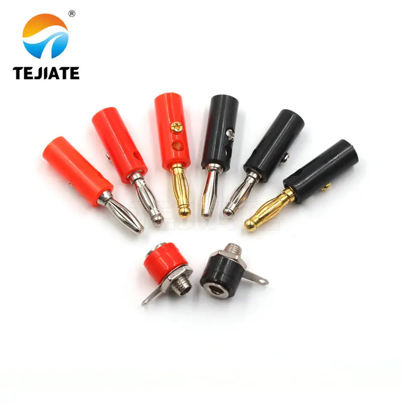10PCS Banana Binding Post 4MM Lantern Head Test Terminal Tetrahedral Plug/Socket Power Adapter Electronic Connector