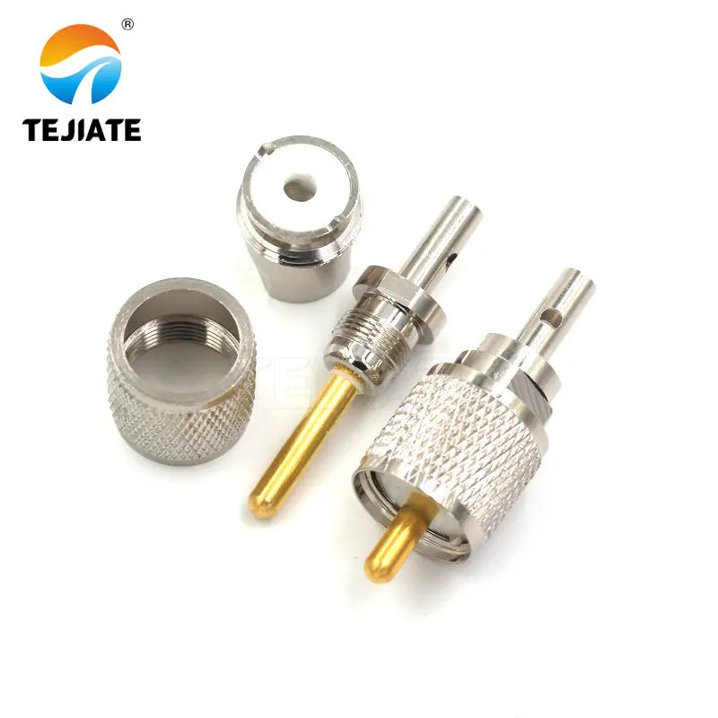 1PCS Tuner Connector UHF Male Header UHFJ-1.5-3-5-7 RG6/8/58/142/316 Opening Type Adapter Inner Hole