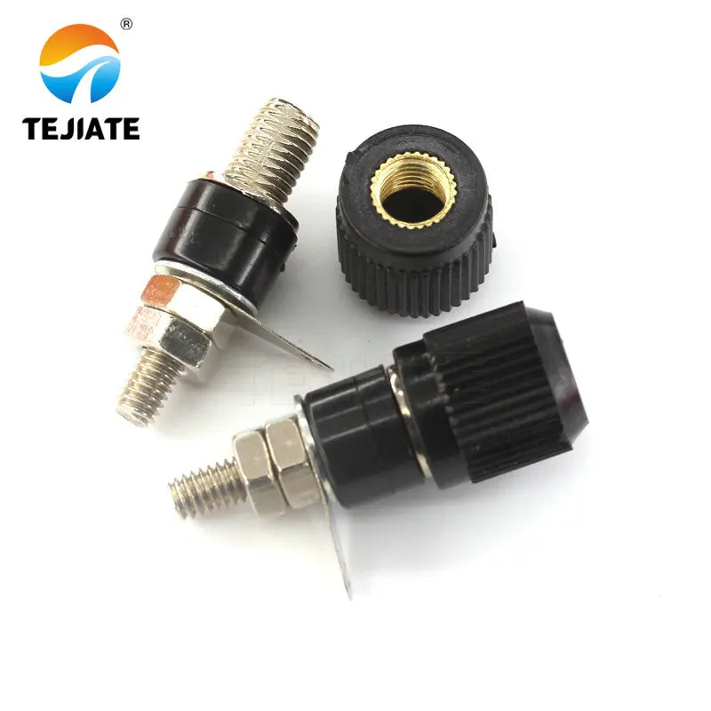 5PCS Terminal Base JS-910B M4 32.6*4mm Banana Header Socket Test Stand Red Or Black