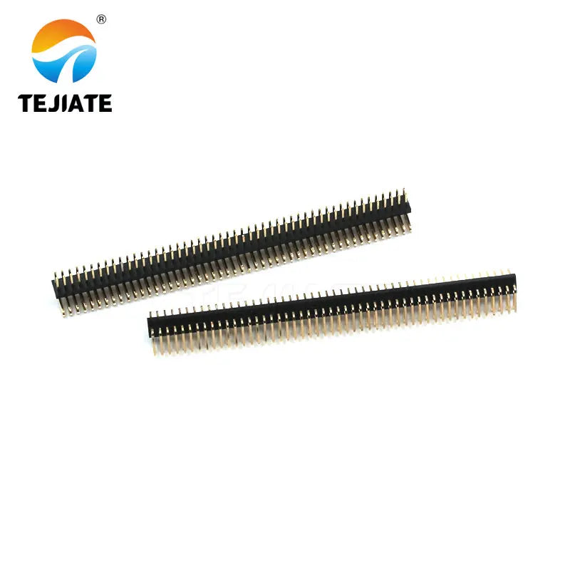 2PCS 2x50P 1.27MM Double Row Straight Pin/Bent Pin Patch Gold Plated Row Female Header Straight Insert