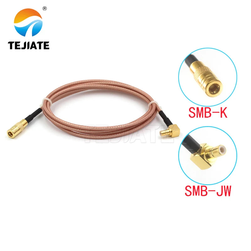 1PCS TEJIATE Adapter Cable SMB To SMB Type SMBK Convert SMBJW 8-90CM 1M 1.5M 2M Length Connector RG316 Wire
