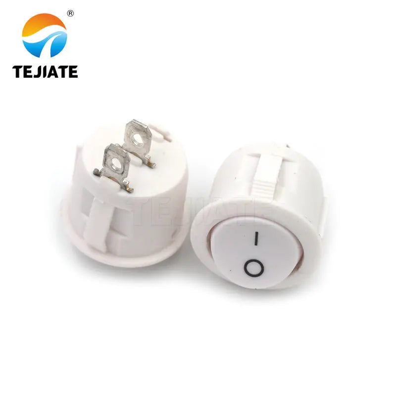 5PCS Ship Type Power Switch Boat Shaped Round Rocker Switch 2/3/4 Feet Red/Green/White/Black Press button 6A 250V Open Hole 20MM