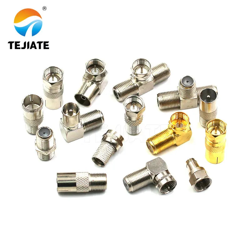 5PCS CATV Adapter F Male/Female Header To F/TV Male/Female Header British System RF TV Set Top Box  Connector