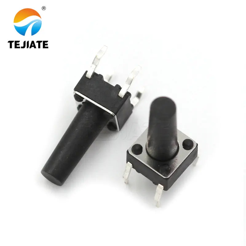 100PCS DIP Microswitch Tact Switch Press-button Switch Vertical Key Switch 6*6*4.3/4.5/5/6/7/7.5/8/9/10/11/12/13MM 4 Feet