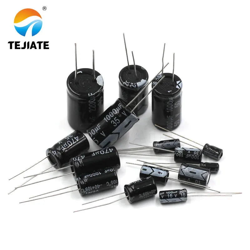 Directly inserted Aluminium Electrolytic Capacitor Kit DIY 10v/16v/25V/35/50v/10uF/22/47/100/220/1000/2200uF