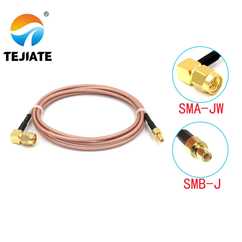 1PCS TEJIATE Adapter Cable SMB To SMA Type SMB-J Convert SMA-JW 8-90CM 1M 1.5M 2M Length Connector RG316 Wire