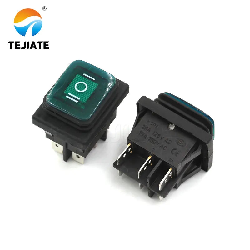1PCS Toggle Switch KCD4 Ship Type Rocker 4/6 Feet 2/3 Gear Waterproof Boat Shaped High Current Power Microswitch