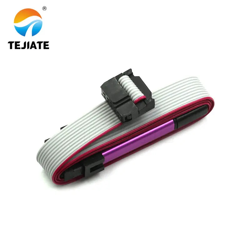 1PCS AVR JTAG ICE Emulator Module USB Downloader Wire Metal Case Random Color